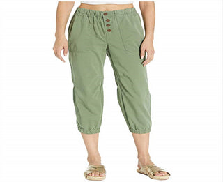 Free People Women's Cadet Pull on Jogger Pants Green Size Small