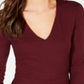 INC International Concepts Women's V Neck Top Purple Size Petite Petite
