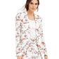 INC International Concepts Women's Floral Blazer Jacket White Size Small