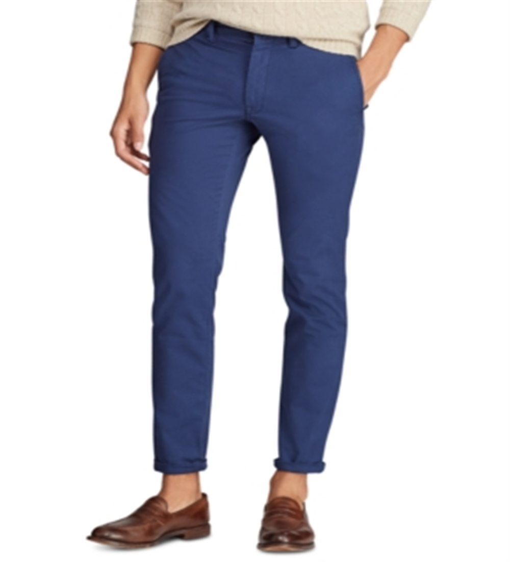 Polo Ralph Lauren Men's Slim Fit Cotton Stretch Twill Pants Blue Size 36X32