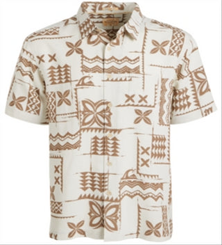 Quiksilver Men's Izu Island Shirt Brown Size XX-Large