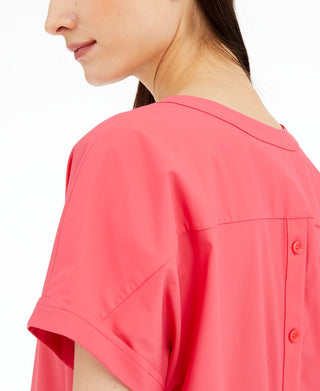 Alfani Women's V Neck Solid Blouse Pink Size Large