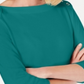 Karen Scott Women's Grommet Trim 3/4 Sleeve Top Blue Size X-Large