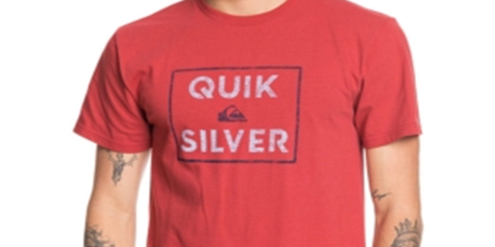 Quiksilver Men's Boxed Intent T-Shirt Red Size X-Large