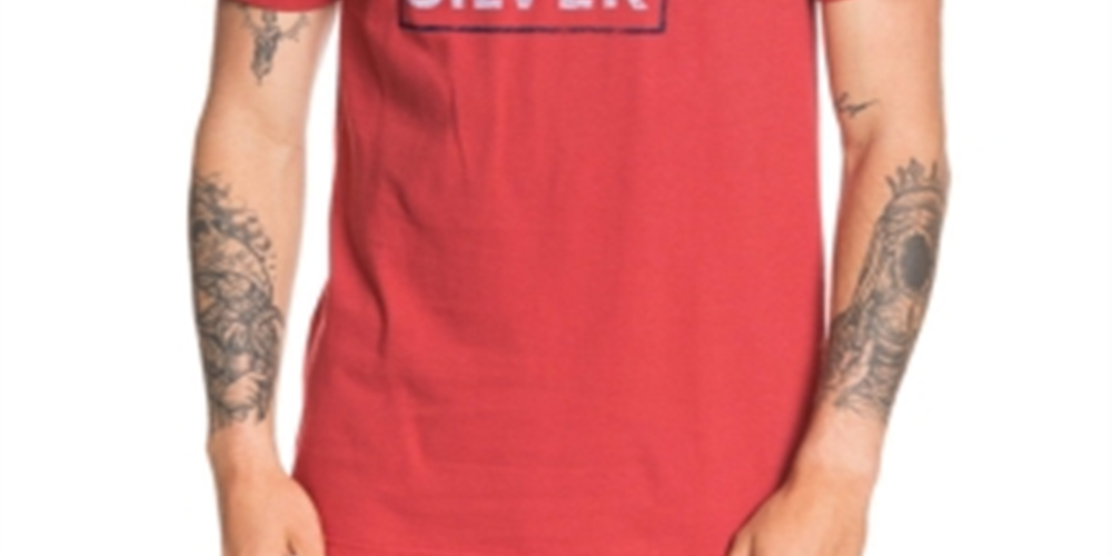 Quiksilver Men's Boxed Intent T-Shirt Red Size X-Large