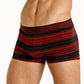Hugo Boss Men's Striped Logo Boxer Briefs Red Size Small