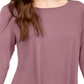 Alfani Women's Solid Long Sleeve Crew Neck Trapeze Top Pink Size Large