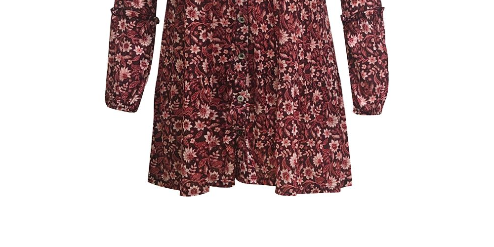 Style & Co Women's Floral Print Tunic Red Size X-Large