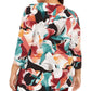 JM Collection Women's Printed Asymmetrical Top Black Size 0X