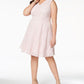 Charter Club Women's Plus Lace Fit & Flare Dress White Size 3X