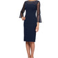 Alex Evenings Women's Short Sheath Dress Blue Size 6