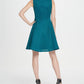 DKNY Women's Zippered Sleeveless Jewel Neck Short Fit Flare Party Dress Green Size 2