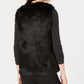 Say What? Junior's Faux Fur Vest Black Size X-Large