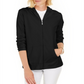 Karen Scott Women's Long Sleeve Zip Front Hoodie Black Size XL