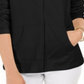 Karen Scott Women's Long Sleeve Zip Front Hoodie Black Size XL