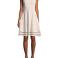 Calvin Klein Women's Illusion Trim Fit & Flare Dress -Pink Size 16