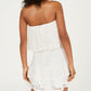 City Studios Women's Lace Ruffled Mini Dress White Size 9