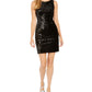 Calvin Klein Women's Sleeveless Short Sheath Cocktail Dress Black Size 14