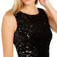 Calvin Klein Women's Sleeveless Short Sheath Cocktail Dress Black Size 14