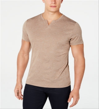 Alfani Men's End On End Dot T-Shirt Brown Size Small