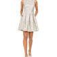 Vince Camuto Women's Jacquard Fit & Flare Dress Gold Size 10