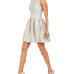 Vince Camuto Women's Jacquard Fit & Flare Dress Gold Size 10
