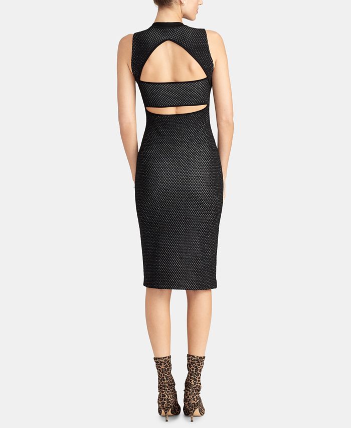 Rachel Roy Women's Sleeveless Knee Length Body Con Dress Black Size X-Large