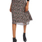Maison Jules Women's Floral Midi Skirt Black Size X-Small
