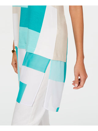 Alfani Women's Printed Tunic Blue Size X-Large