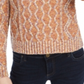 Kit & Sky Women's Cable Knit Sweater Orange Size Medium