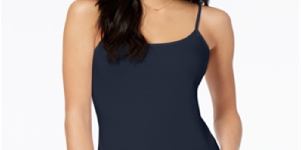 Maison Jules Women's Adjustable Camisole Blue Size Small