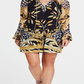 Guess Women's Marciano Floral Pattern Dress Yellow Size Medium