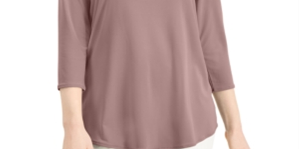 Alfani Women's Front Cutout Cold Shoulder Top Rose Size XX-Large