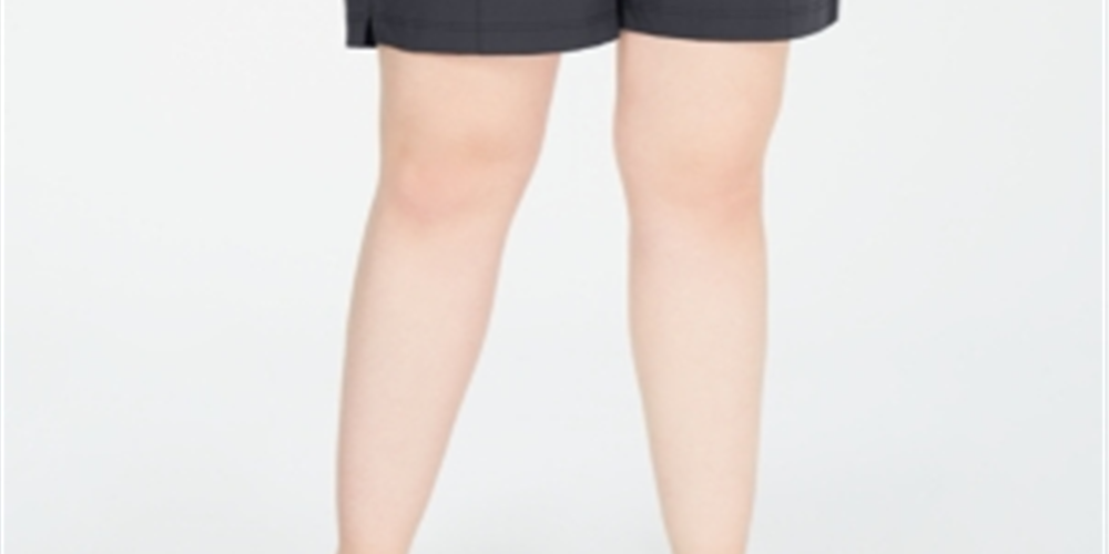 Ideology Women's Stretch Tie Pocketed Cropped Shorts Gray Size 1X