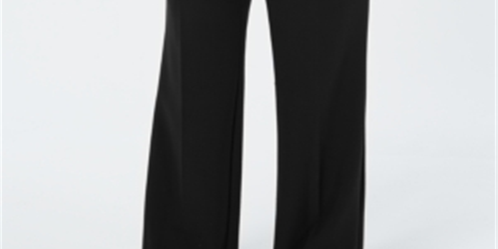 Charter Club Women's Plus Tummy Slimming Relaxed Fit Trouser Pants Black Size 14W