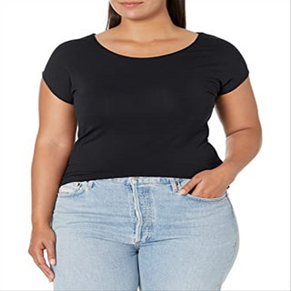 Downeast Women's Tops T Shirts for Essential Tee Black Size X-Large
