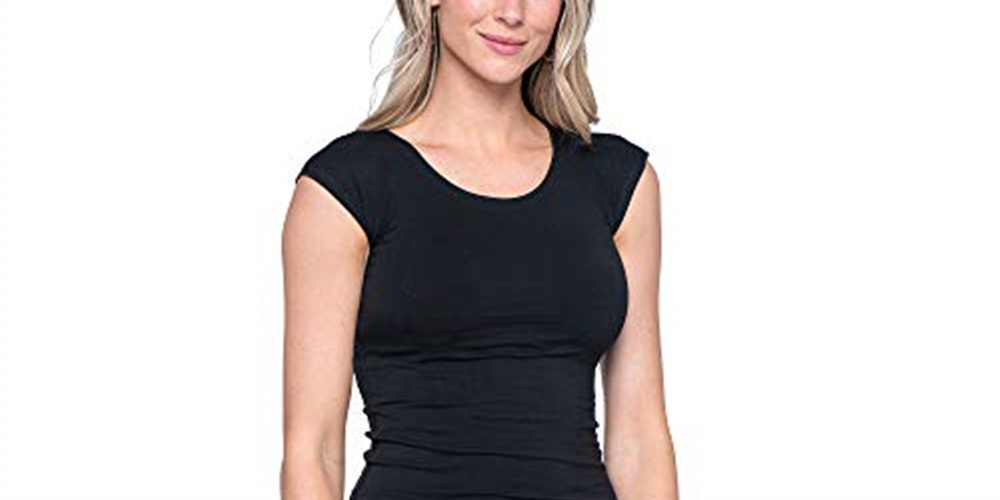 Downeast Women's Casual Wonder Tops T-Shirts Black Size L