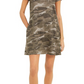 Style & Co Women's Cotton Camo Print T-Shirt Dress Green Size X-Small