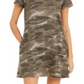 Style & Co Women's Cotton Camo Print T-Shirt Dress Green Size X-Small