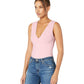Free People Women's Keep It Sleek Bodysuit Pink Size Small