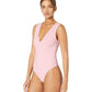 Free People Women's Keep It Sleek Bodysuit Pink Size Small