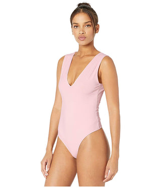 Free People Women's Keep It Sleek Bodysuit Pink Size Small