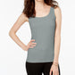 Alfani Women's Sleeveless Scoop Neck Tank Top Gray Size Large