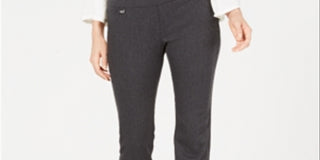 Alfani Women's Tummy Control Pull on Skinny Pants Grey Size 10