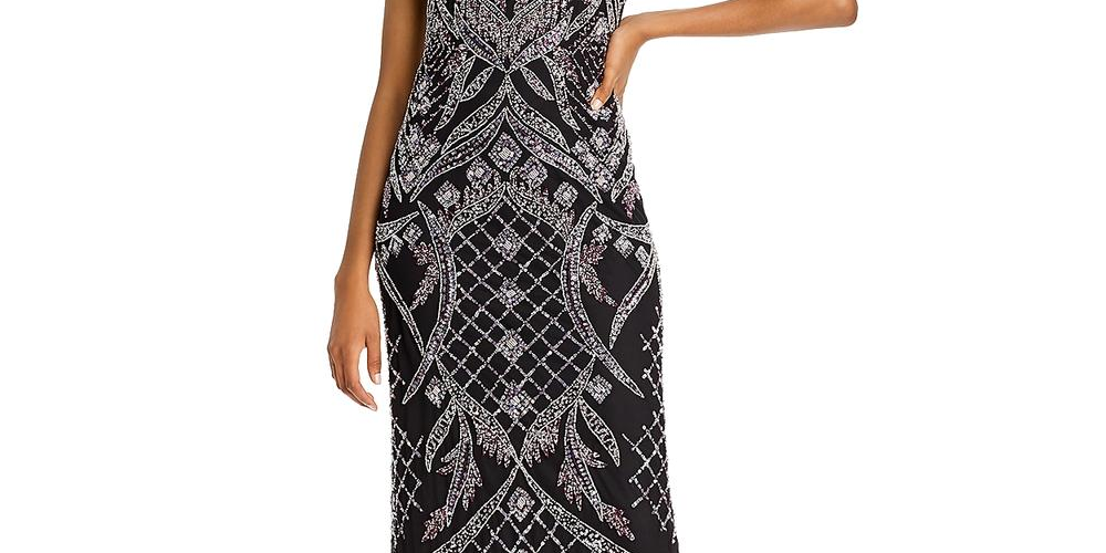 Aidan Mattox Women's Polyester Evening Dress Wine Size 10