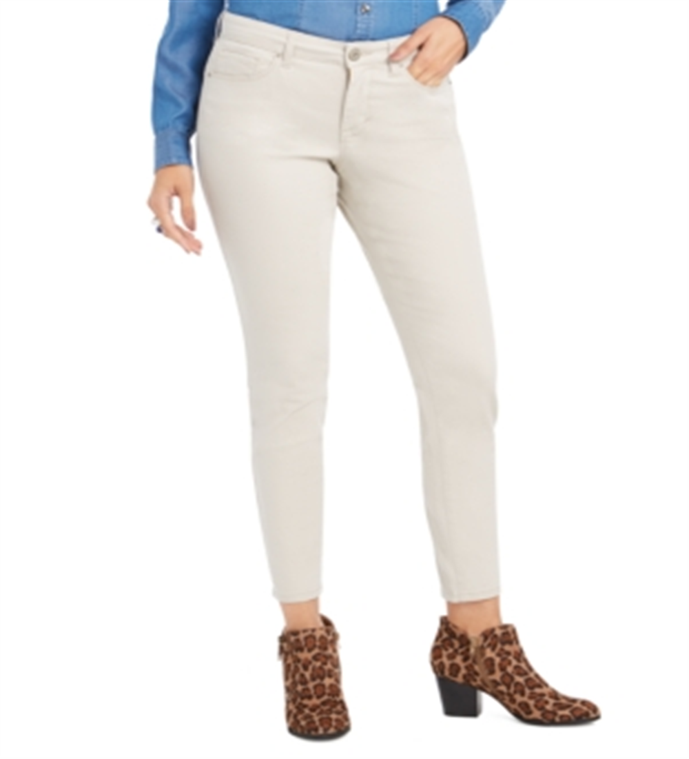 Style & Co Women's Curvy Fit Skinny Fashion Jeans Beige Size 4