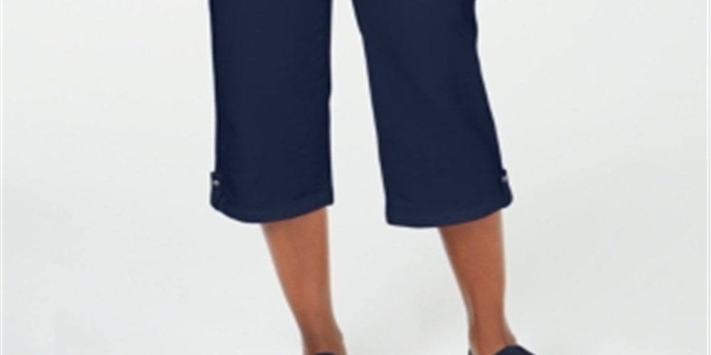 Karen Scott Women's French Terry Capri Pants Blue Size Petite S