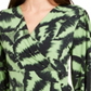 Alfani Women's Surplice Neck Printed Top Green Size X-Large