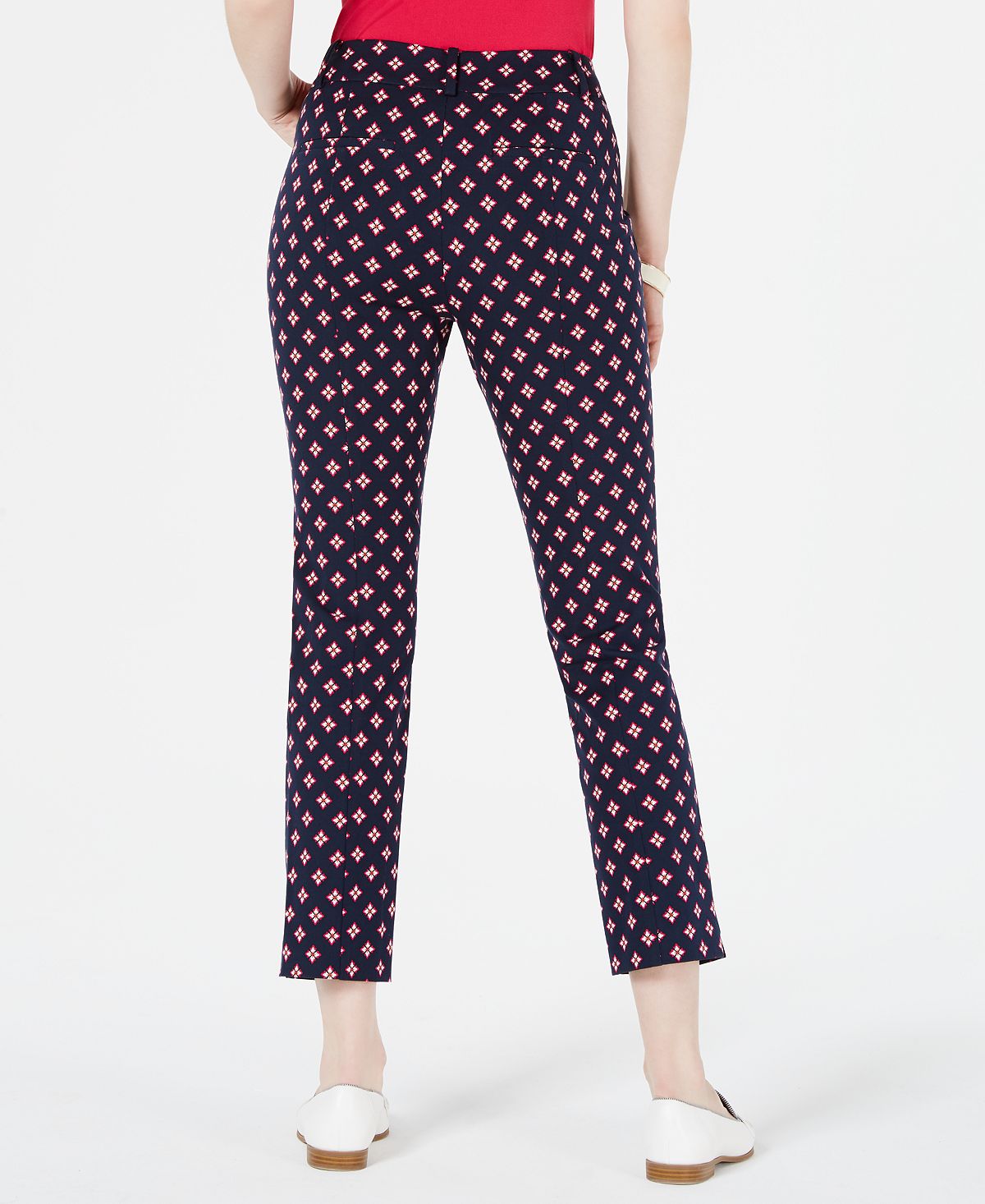 Charter Club Women's Printed Capri Pants Blue Size 14
