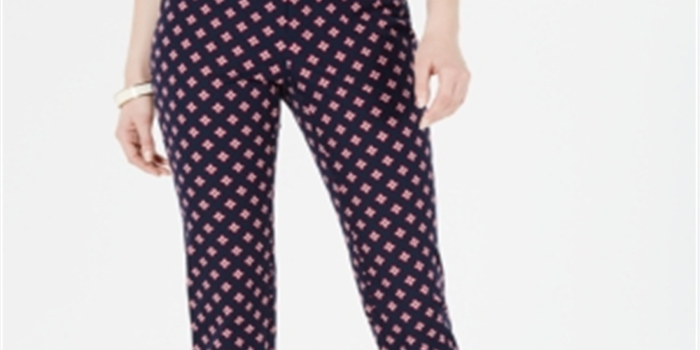Charter Club Women's Printed Capri Pants Blue Size 14